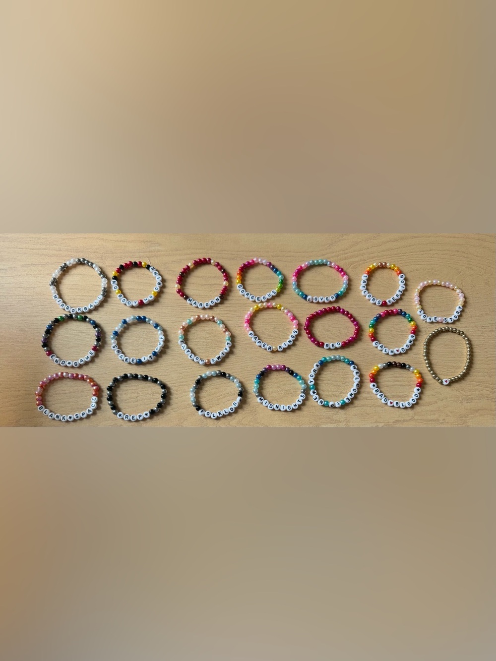 Taylor Swift Era’s Tour Beaded Bracelets Multicolor